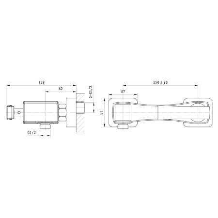 Смеситель для душа WONZON & WOGHAND Triumph, Хром (WW-564101-CR)