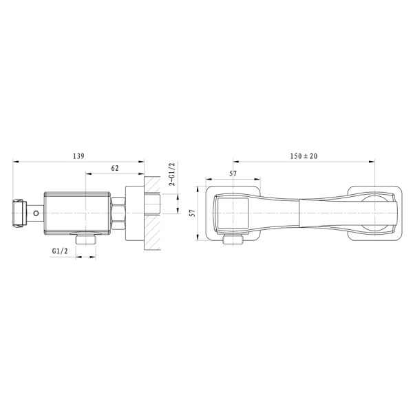 Смеситель для душа WONZON & WOGHAND Triumph, Хром (WW-564101-CR)