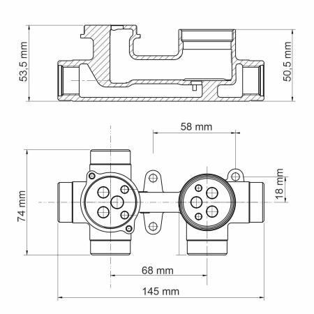 Смеситель для ванны и душа Wasserkraft Aisch 5571