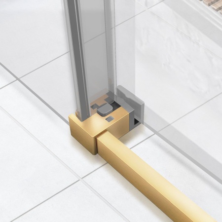 Душевая дверь Vincea Slim Soft VDS-1SS120CLG, 1200, брашированное золото, стекло прозрачное