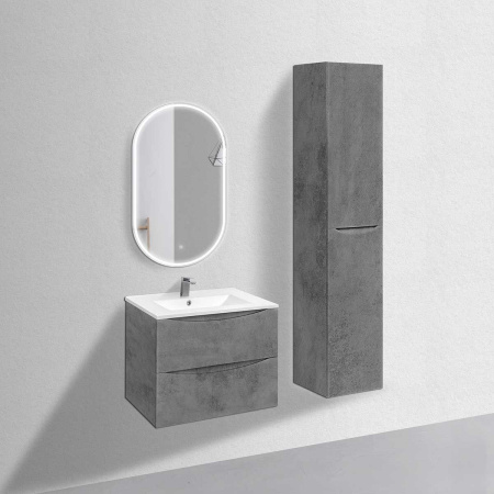 Тумба под раковину Vincea Mia 700 подвесная, 2 выкатных ящика soft close, Beton