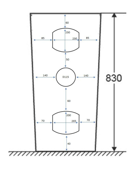 Раковина DORRIS напольная Cerutti SPA CT7830 430x360x830