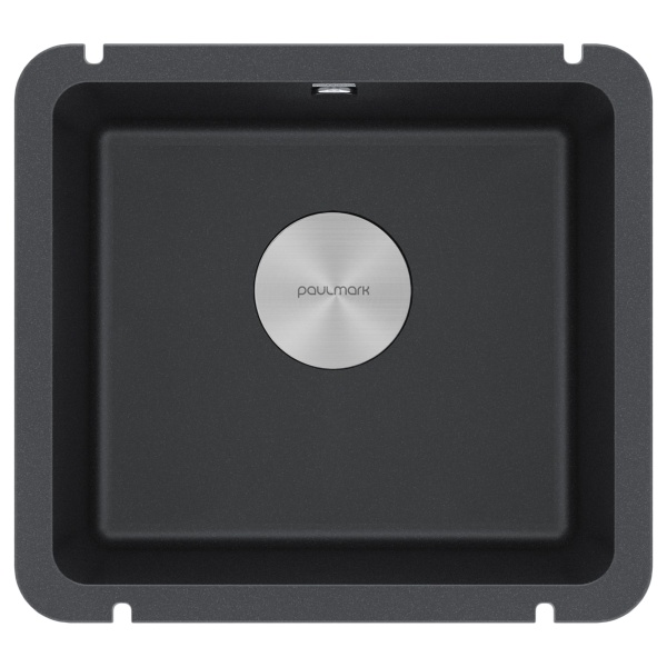 Мойка UNTER 50, IT-GRANIT, PM204543-BL, черный гранит, 455х435, подст. мон. Paulmark