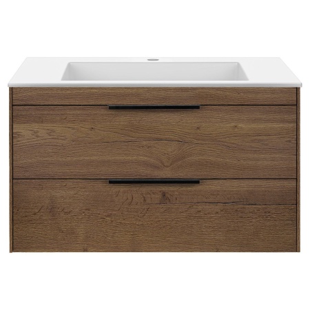 Тумба под раковину Vincea Chiara 2D 800 подвесная, 2 выкатных ящика soft-close, T.Oak