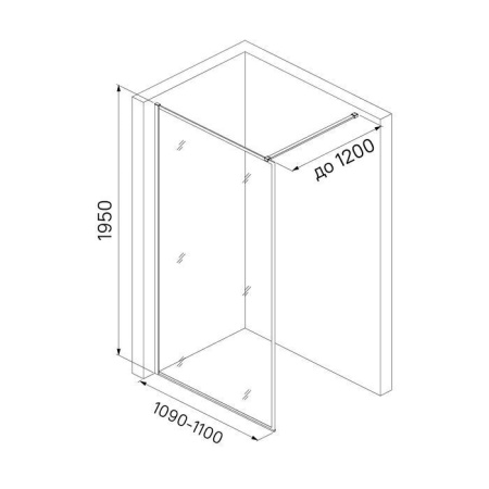 Душевая перегородка IDDIS 110x195 SLI8WS1i23