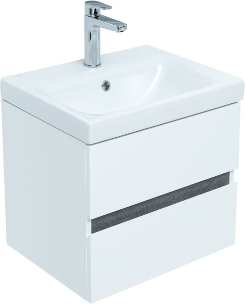 Тумба под раковину Aquanet Беркли 50 белый/дуб рошелье