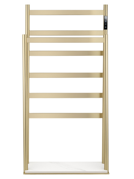 Полотенцесушитель электрический напольный WONZON & WOGHAND, Брашированное золото (WW-A407-BG)