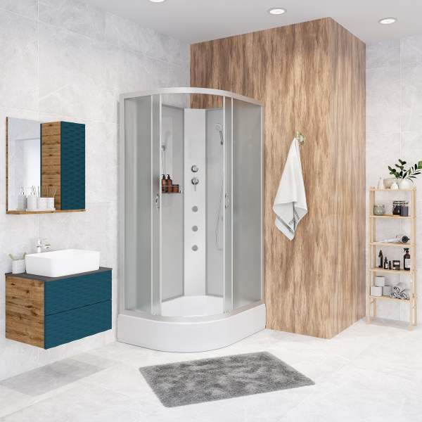 Душевая кабина Niagara Classic NG-33184-14RBKG 110х80х200, средний поддон 26 см, стекло матовое