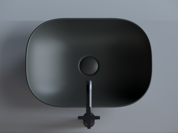 Умывальник Ceramicanova чаша накладная прямоугольная (цвет Капучино Матовый) Element 455x325x135мм