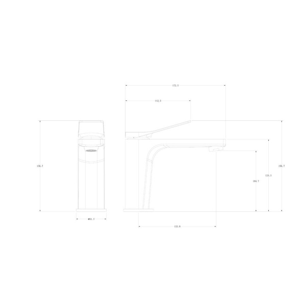 Смеситель для раковины WONZON & WOGHAND, Белый матовый (WW-XH-013-MW)