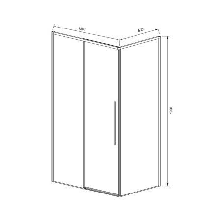 Душевой уголок Vincea Slim-N VSR-4SN8012CL, 1200*800, хром, стекло прозрачное
