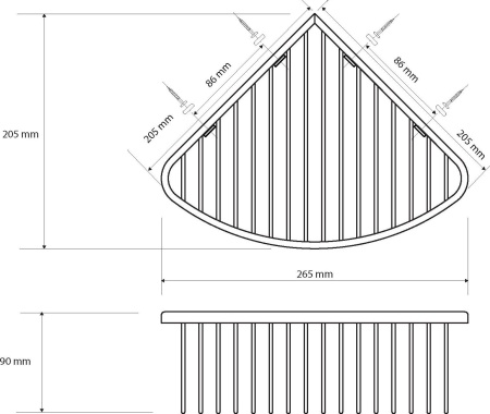 Угловая полочка для мыла Bemeta Coral 158208312