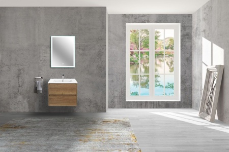 Тумба под раковину Vincea Gio 600 подвесная, 2 выкатных ящика soft-close, T.Oak