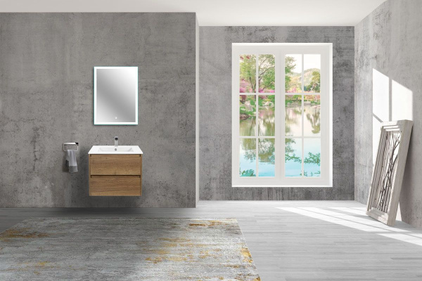Тумба под раковину Vincea Gio 600 подвесная, 2 выкатных ящика soft-close, T.Oak