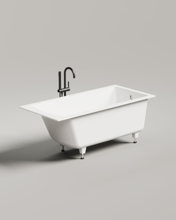 Ванна встраиваемая Salini CASCATA 150x70, S-Sense, матовый белый 105011M