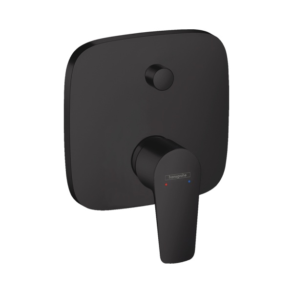 Hansgrohe Talis E Смеситель для ванны однорычажный скрытый монтаж со встроенной защитной комбинацией черный матовый 71474670