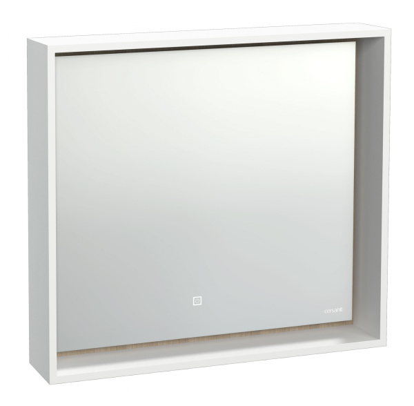 Зеркало Cersanit LOUNA 80 с подсветкой прямоугольное универсальная белый, SP-LU-LOU80-Os