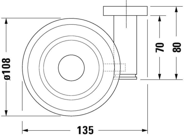 Мыльница Duravit D-Code слева 0099171000