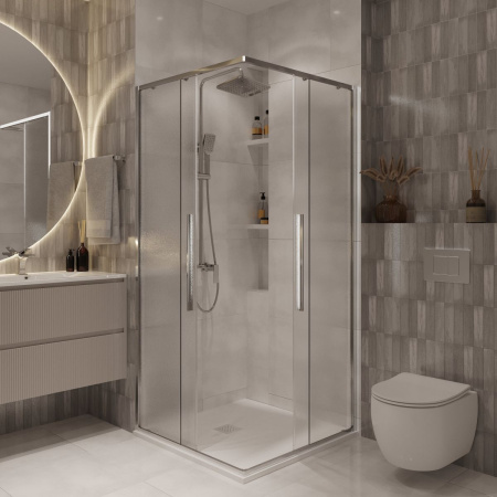 Душевое ограждение  Niagara Nova  NG-3623-34 (90*90*195) квадрат, двери раздвижные