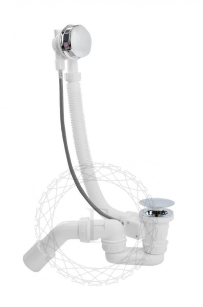 Сифон для ванны полуавтоматический FILARETE FL80 (Хром)