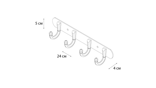 Планка 4 крючка Fixsen FX-1714