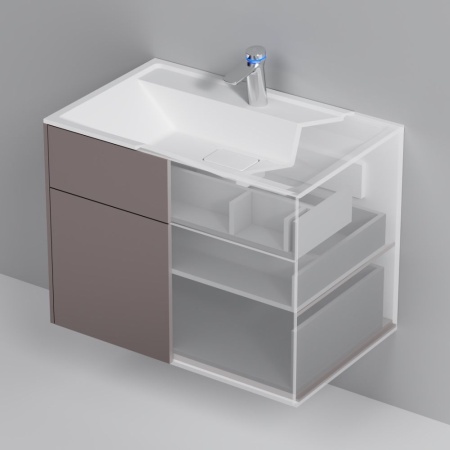 M50AFHX0803EGM Inspire V2.0 База под раковину AM.PM, подвесная, 80 см, 3 ящика, push-to-open, элегантный