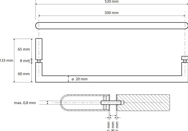 Держатель для полотенец Bemeta Omega 104204352