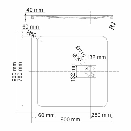Душевой поддон WasserKRAFT Rhin 44T03