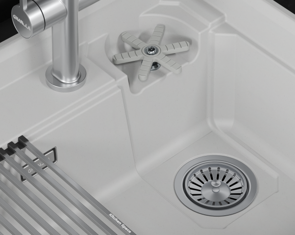 Мойка для кухни Granula Kitchen Space Rinzer 7308R арктик, 73х52 см, прямоугольная