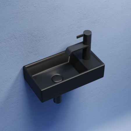 Умывальник Ceramicanova подвесной прямоугольный (чаша слева, отверстие под смеситель справа) Element 407x217x100