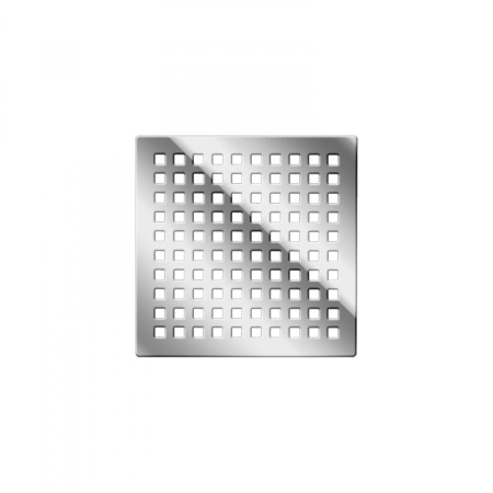 Трап BERGES водосток напольный Trend 150x150 нержавеющая сталь хром глянец D50 вертикальный