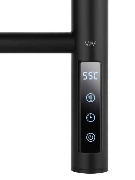 Полотенцесушитель электрический WONZON & WOGHAND, Черный матовый (WW-AL4092-MB)