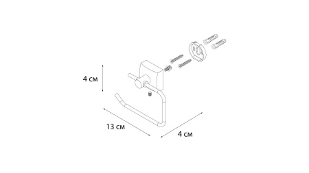 Бумагодержатель Fixsen Kvadro FX-61310A