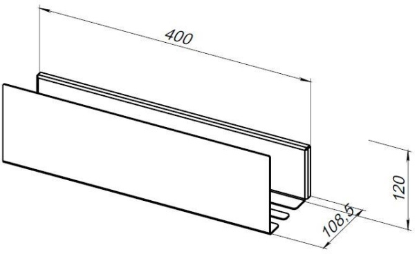Полка Aquanet Магнум 40x12 белая матовая