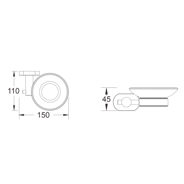 Мыльница Shevanik SG5103T, оружейная сталь