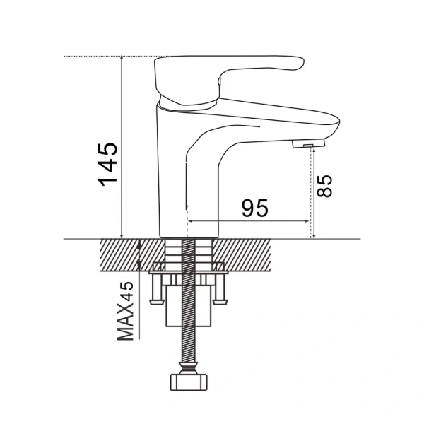 Смеситель для раковины Shevanik S5601, хром
