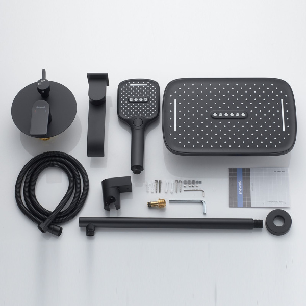 Душевая система встраиваемая Shevanik S4135H, черный