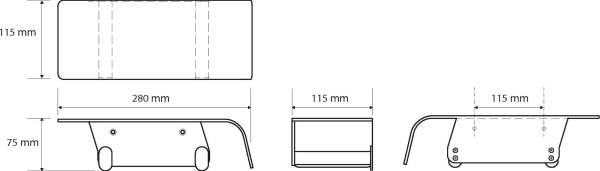 Двойной держатель для туалетной бумаги Bemeta Organic 157112161 с полкой