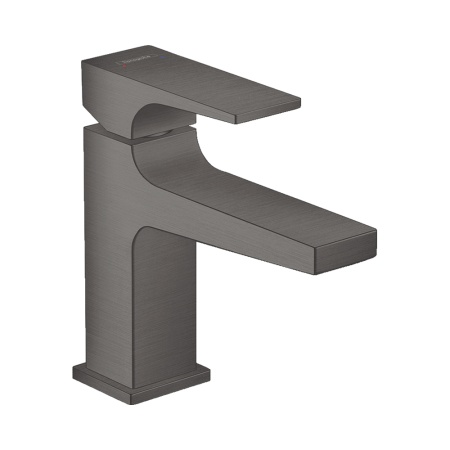 Hansgrohe Metropol Смеситель для раковины 100 однорычажный для маленькой раковины с рычаговой рукояткой со сливным клапаном Push-Open черный матовый 32500670