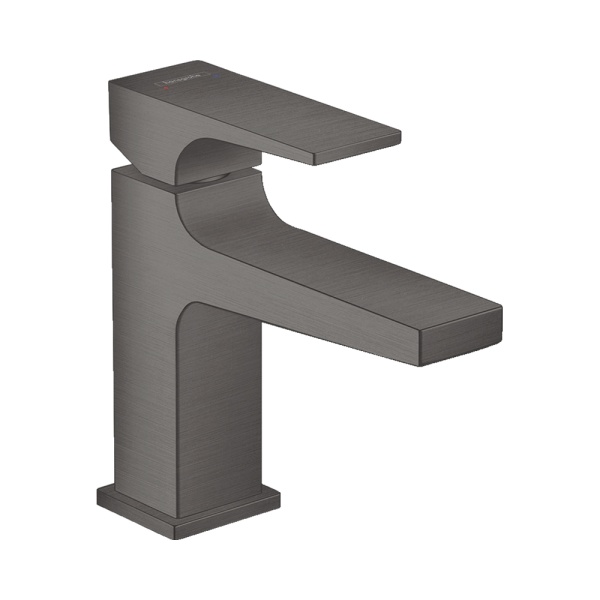 Hansgrohe Metropol Смеситель для раковины 100 однорычажный для маленькой раковины с рычаговой рукояткой со сливным клапаном Push-Open черный матовый 32500670
