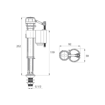 Впускной клапан, нижний подвод IDDIS F012400-0007