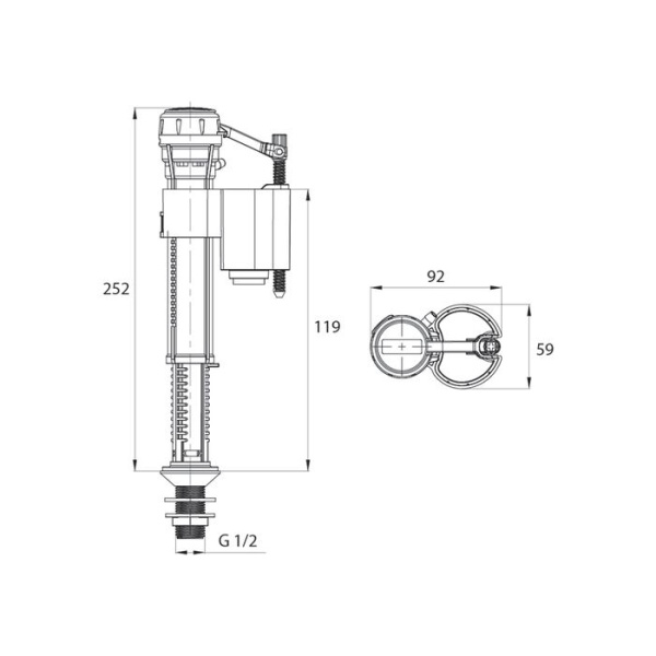 Впускной клапан, нижний подвод IDDIS F012400-0007