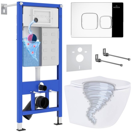 Комплект 6 в 1 RoxenBath StounFix Dual Fresh 968385  (состоит из: 710200, Santi 410280CH, 530205-01)