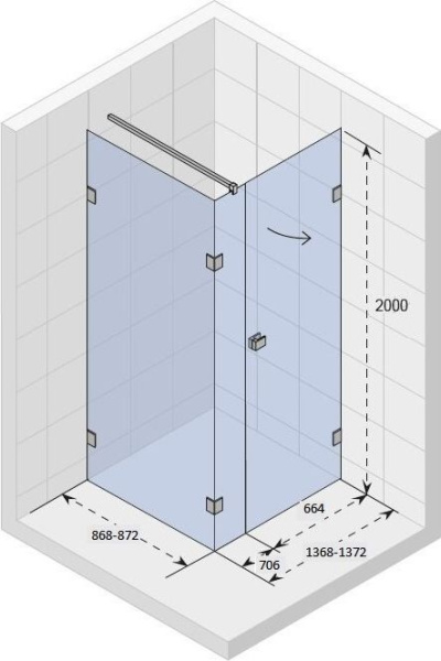 Душевой уголок Riho Scandic Mistral M204 140х90 R GX0804702