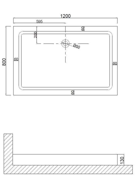 Душевой поддон Niagara Nova NG-120-80Q, 120х80х13, прямоугольный