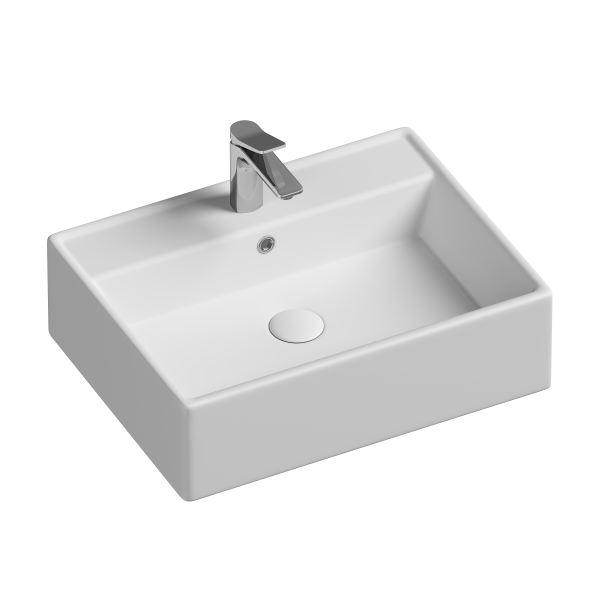 Умывальник Ceramicanova прямоугольный встраиваемый под столешницу Element 550x400x185мм, с крепежом и шаблоном для установки