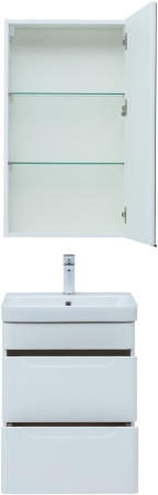 Мебель для ванной Aquanet София 50 белый глянец (2 ящика)