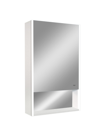 Зеркальный шкаф для ванной 50х80см белый Reflexion Box White с регулируемой LED подсветкой RF2422WH