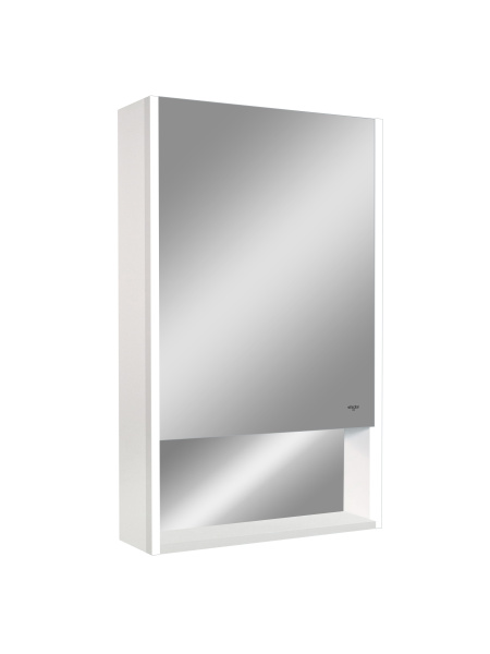 Зеркальный шкаф для ванной 50х80см белый Reflexion Box White с регулируемой LED подсветкой RF2422WH
