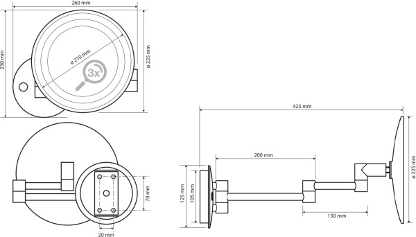 Косметическое зеркало Bemeta 116301802